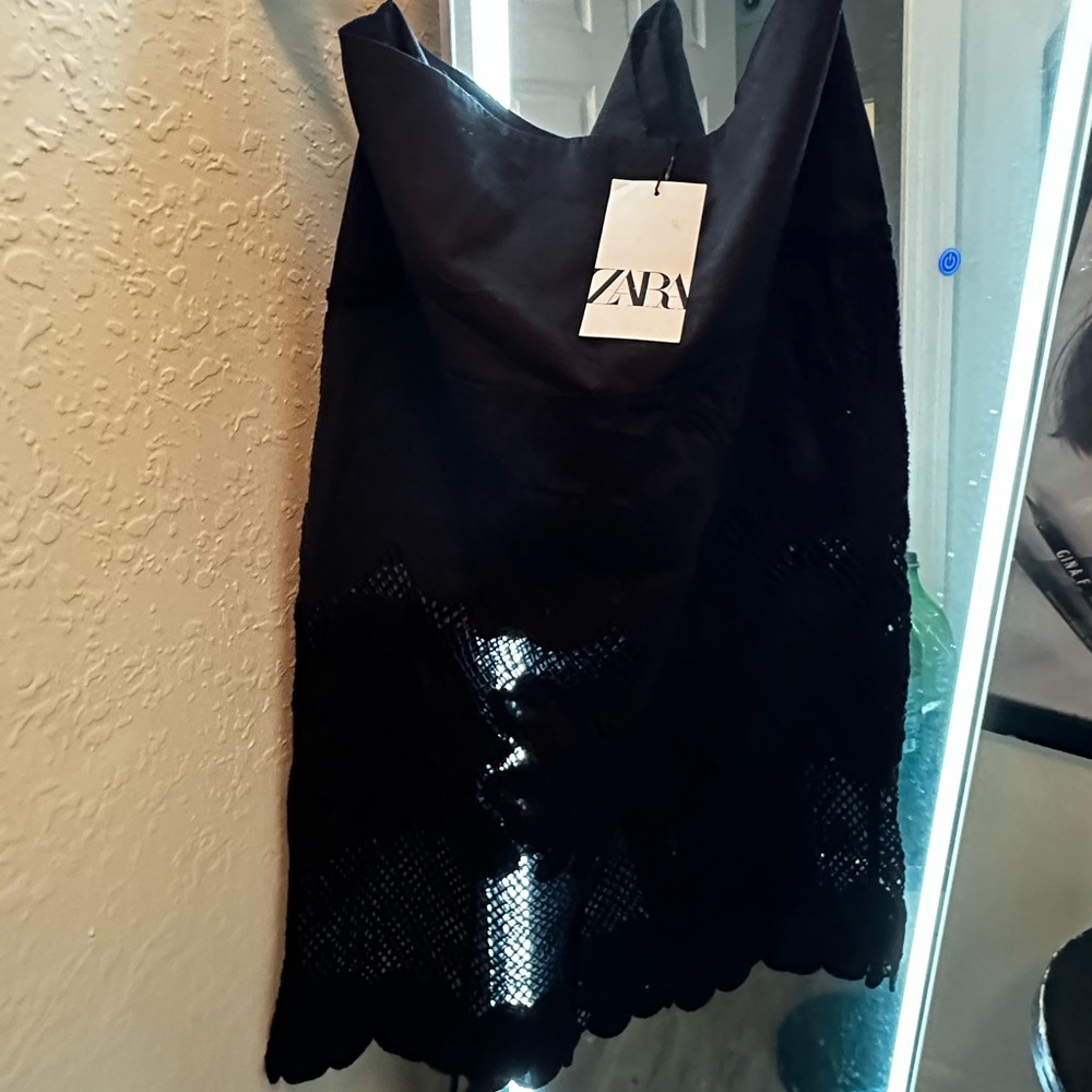 ZARA New with tags- Elegant Black Lace Skirt